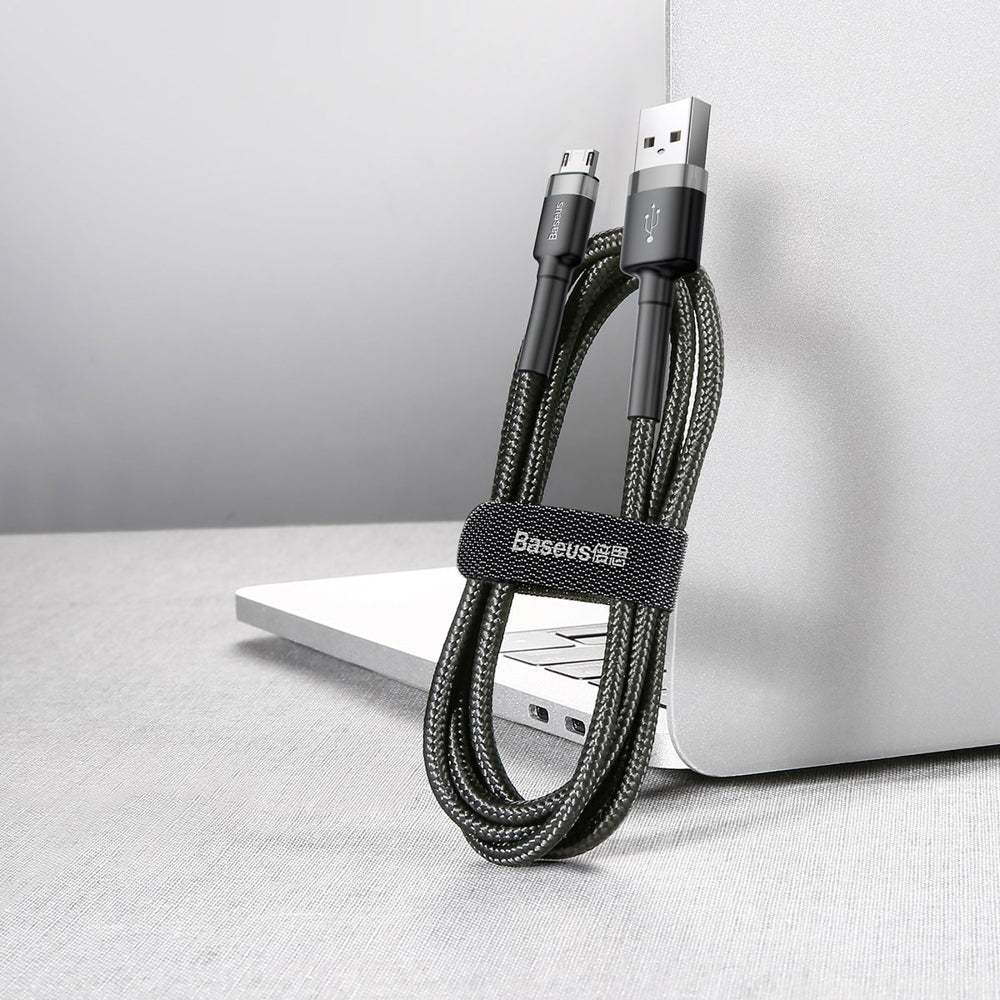 Kabel Baseus odolný, opletený, nylonový USB / Micro USB QC3.0 2.4A 1m
