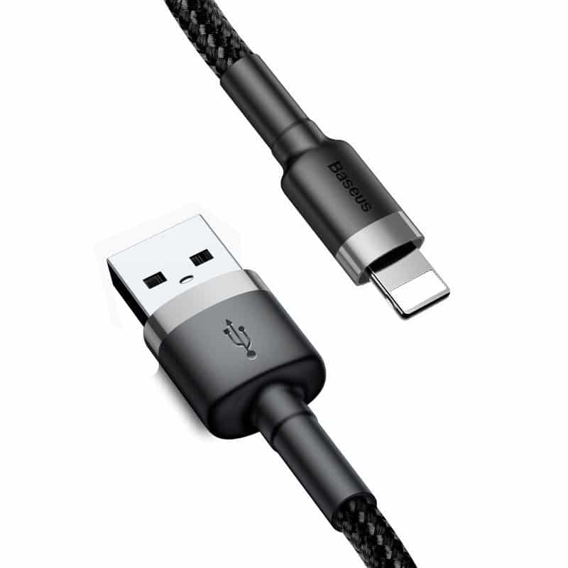 Baseus Cafule USB Lightning kabel 2,4A 50 cm (šedo+černý)