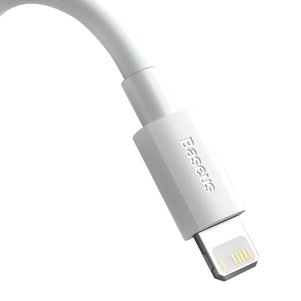 Baseus Simple Wisdom Data Cable Kit USB na Lightning 2.4A (2ks/sada) 1.5m bílý