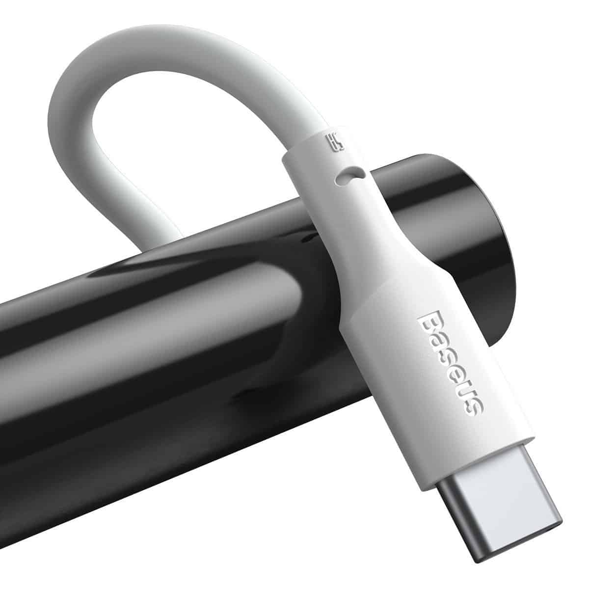 Baseus Simple Wisdom Data Cable Kit USB na Type-C 5A (2ks v sadě）1,5m bílý