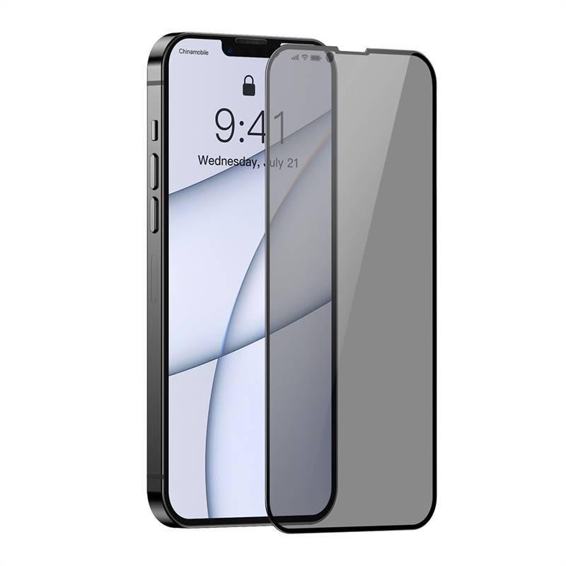 Baseus Tvrzené sklo Anti-spy 0.23mm pro iPhone 13 Pro Max (2ks)