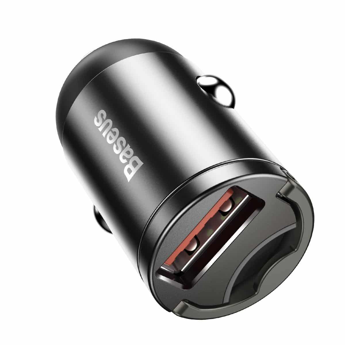Baseus Tiny Star Mini nabíječka do auta USB Quick Charge 30W šedá