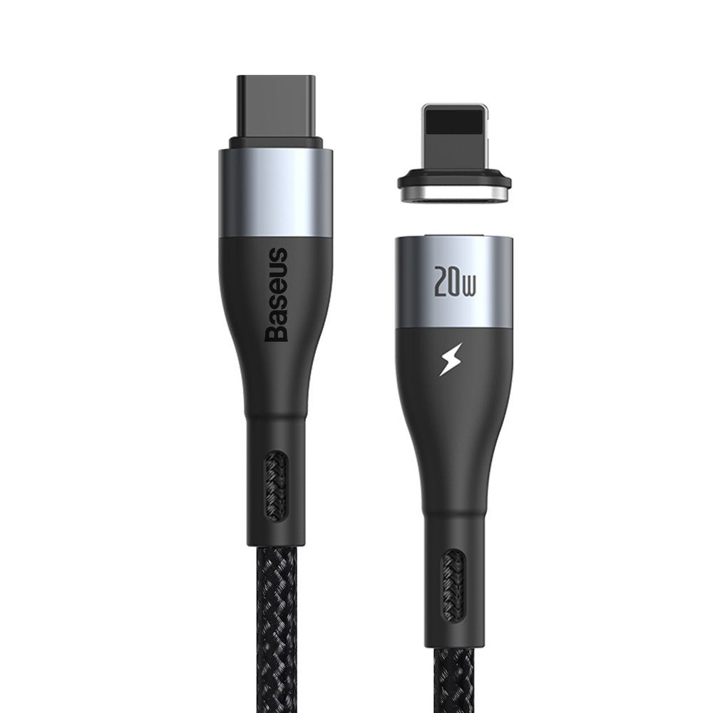 Baseus Zinc USB Type C - Lightning magnetski kabel Power Delivery 20 W 2 m crna