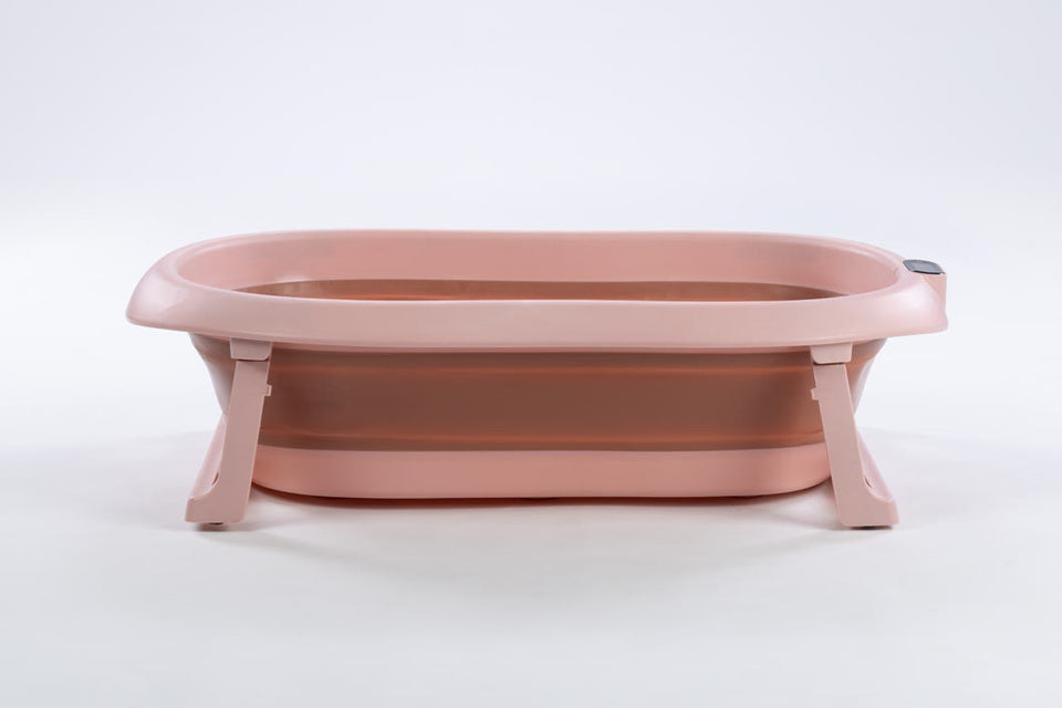 Sklopiva kadica s podlogom i termometrom dark pink