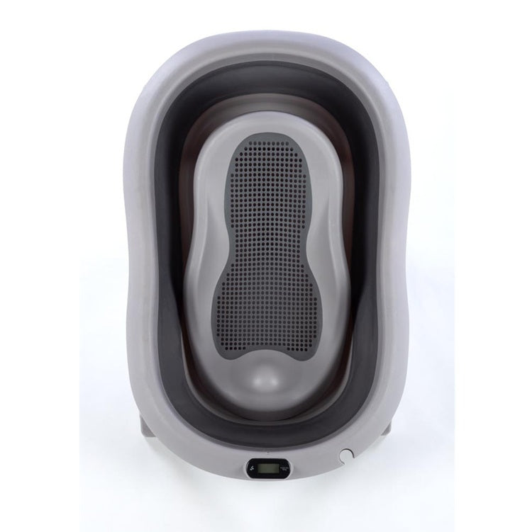 Sklopiva kadica s podlogom i termometrom dark grey