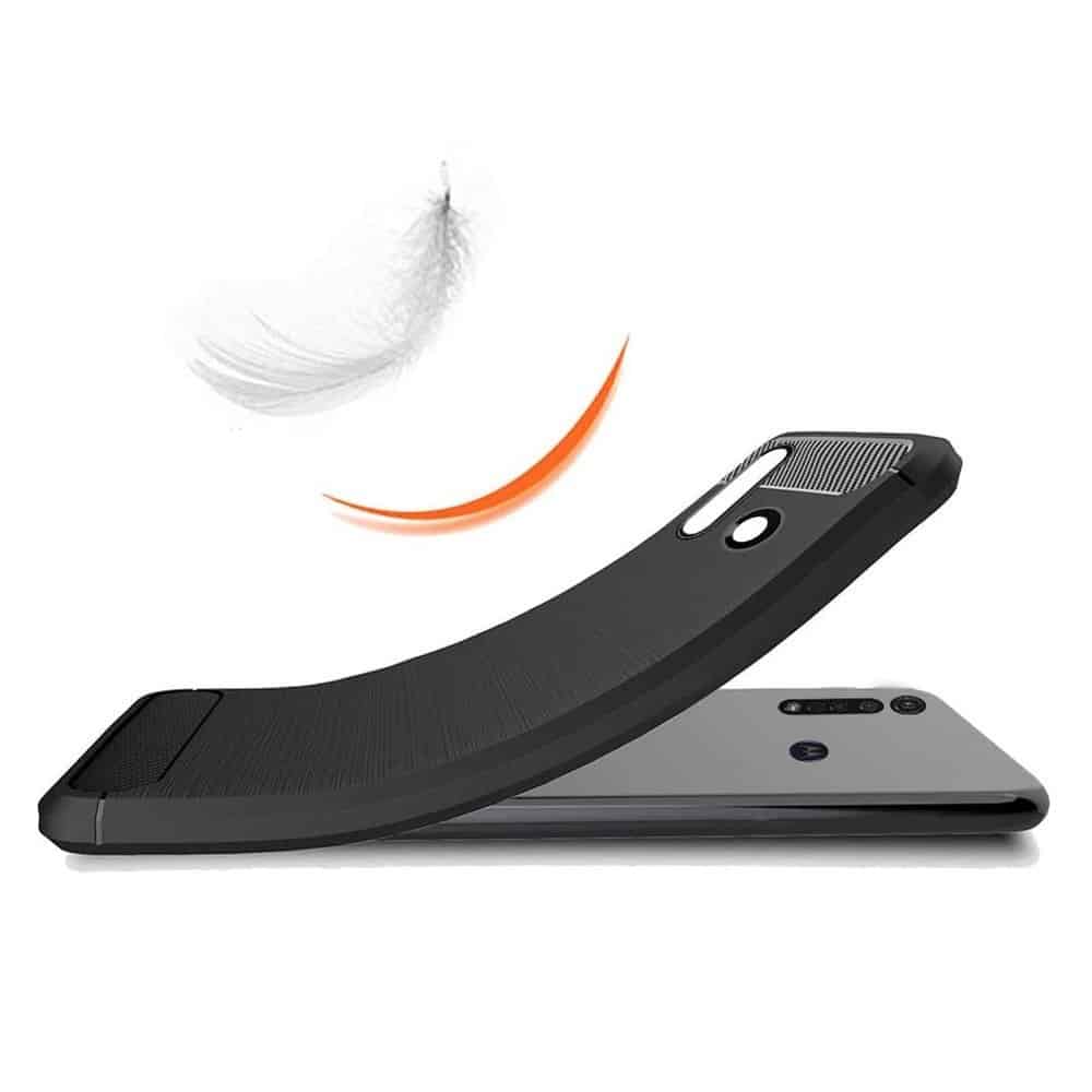 Carbon Case flexibilní TPU pouzdro pro Motorola G8 Plus