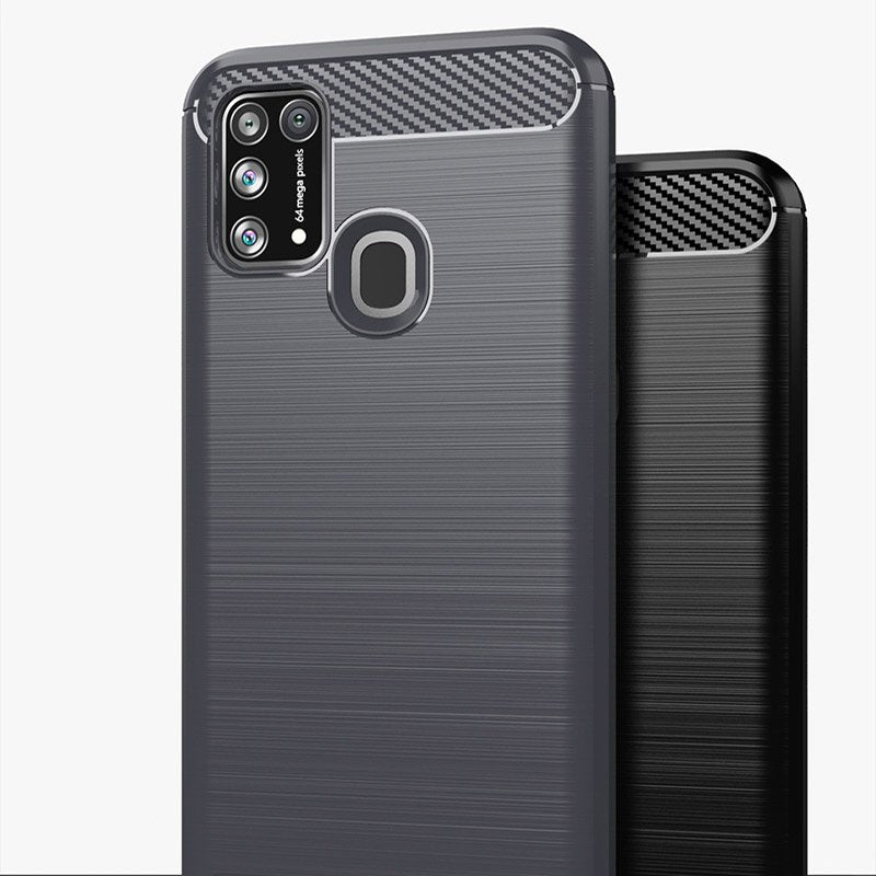 Karbonové pouzdro Flexible TPU pro Samsung Galaxy M30s / Galaxy M21