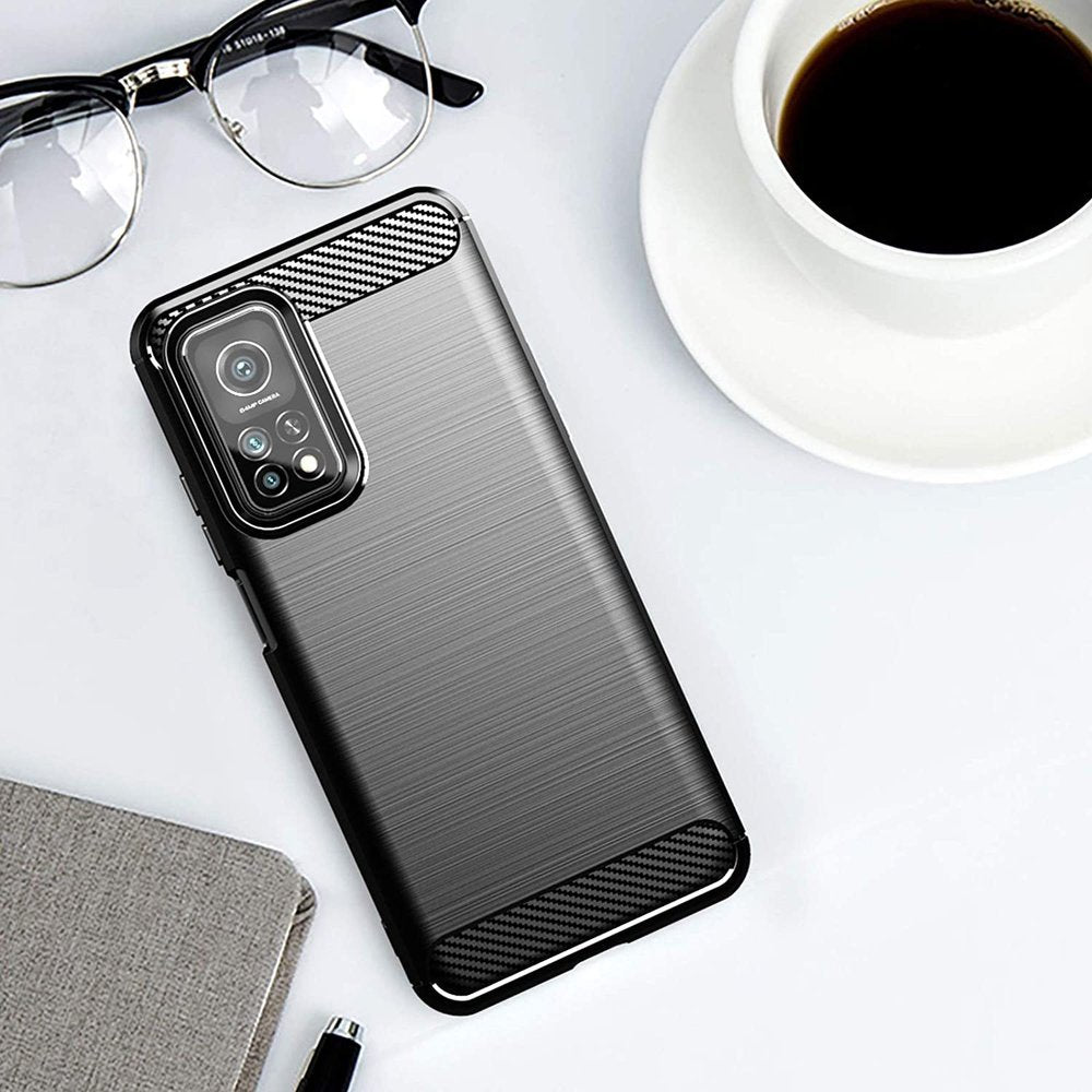 Karbonové pouzdro - pružný kryt pro Xiaomi Mi 10T Pro / Mi 10T