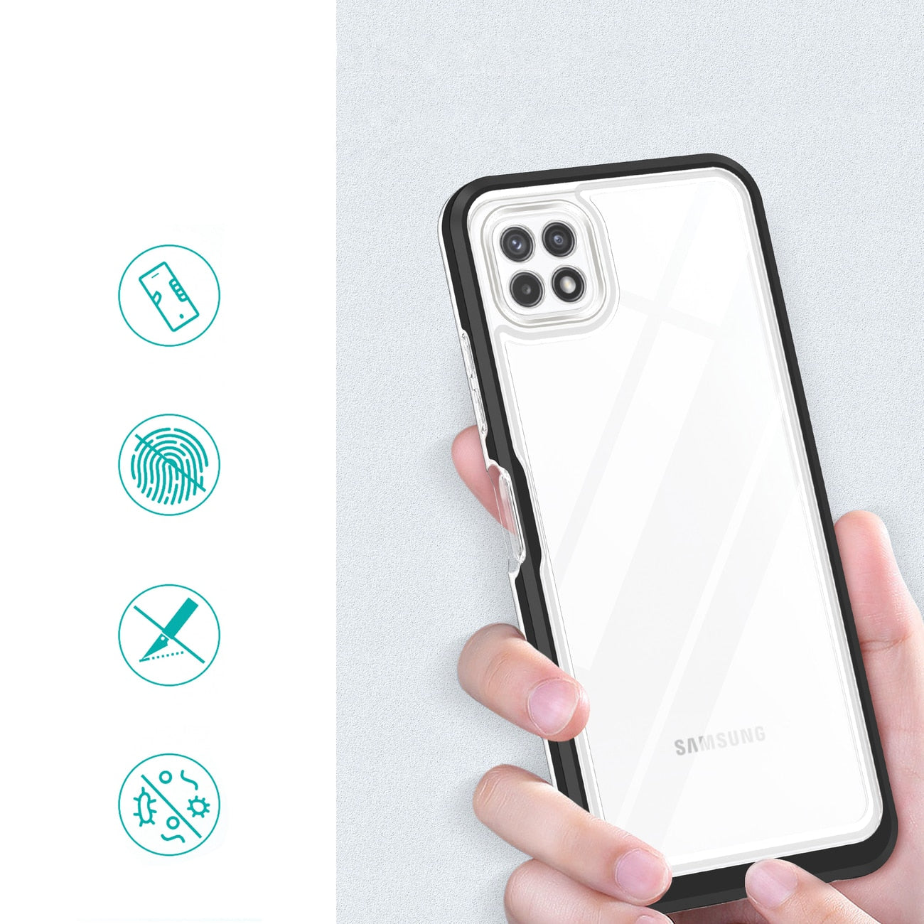 Průhledné pouzdro Hybrid Armor pro Samsung Galaxy A22 5G