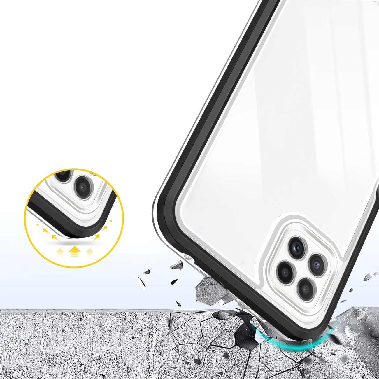 Průhledné pouzdro Hybrid Armor pro Samsung Galaxy A22 5G