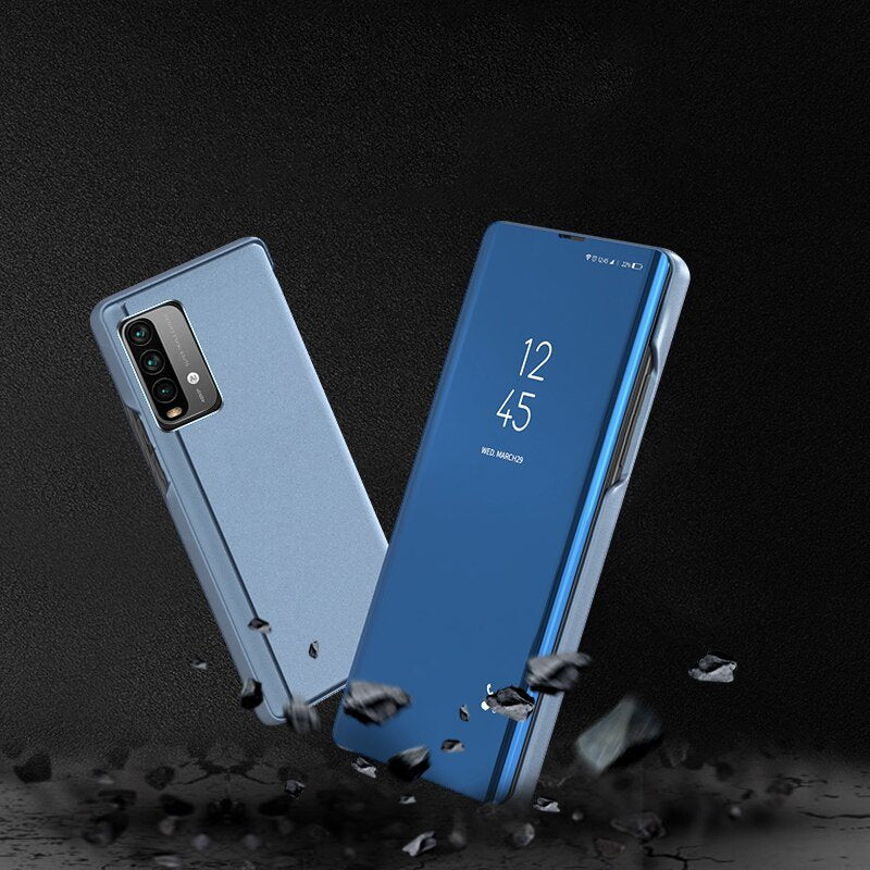 Pouzdro Clear View pro Xiaomi Poco M3 / Redmi 9T modré