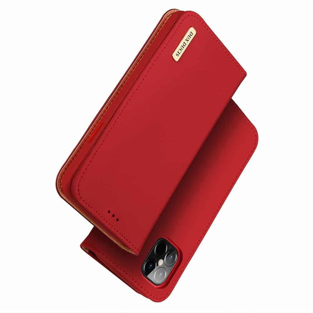 DUX DUCIS Wish Bookcase kožené pouzdro pro iPhone 12 Pro Max