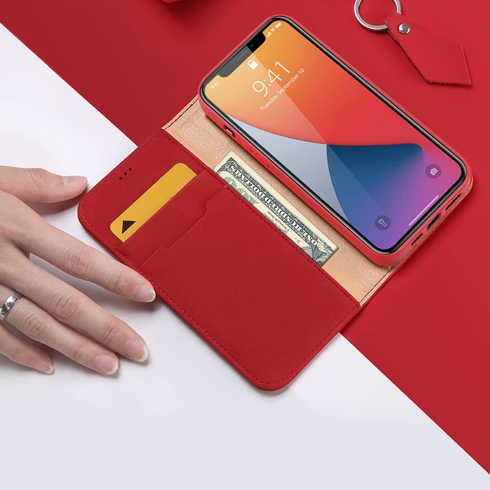 DUX DUCIS Wish Bookcase kožené pouzdro pro iPhone 12 Pro Max