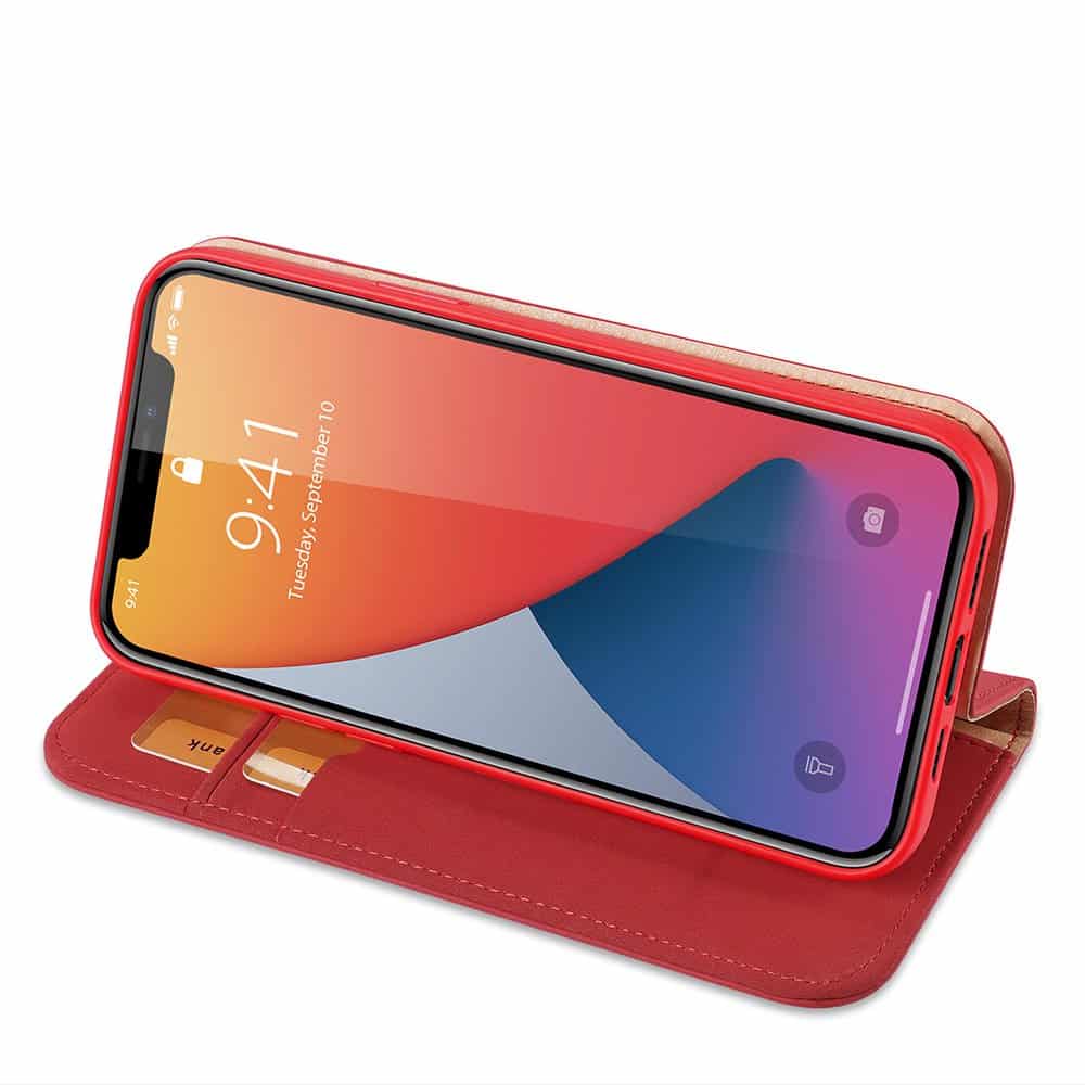 DUX DUCIS Wish Bookcase kožené pouzdro pro iPhone 12 Pro Max