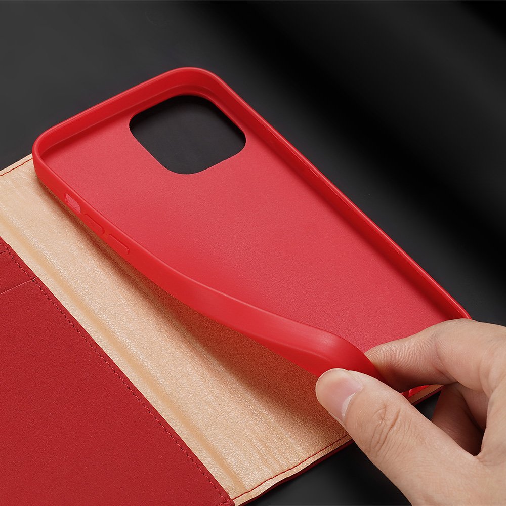 DUX DUCIS Wish Bookcase kožené pouzdro pro iPhone 12 Pro Max