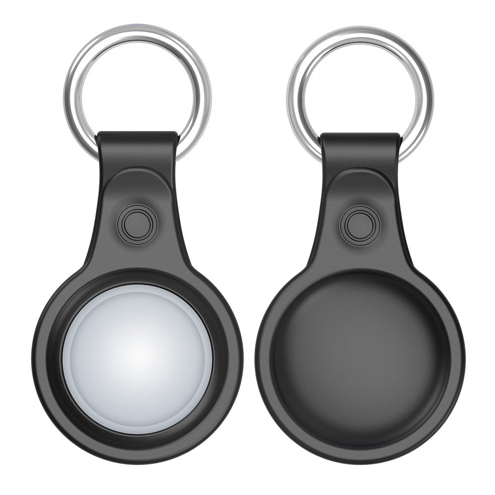 Dux Ducis sada 4 kusů – silikonové flexibilní pouzdro na klíče pro Apple AirTag (černé/zelené/růžové/modré)