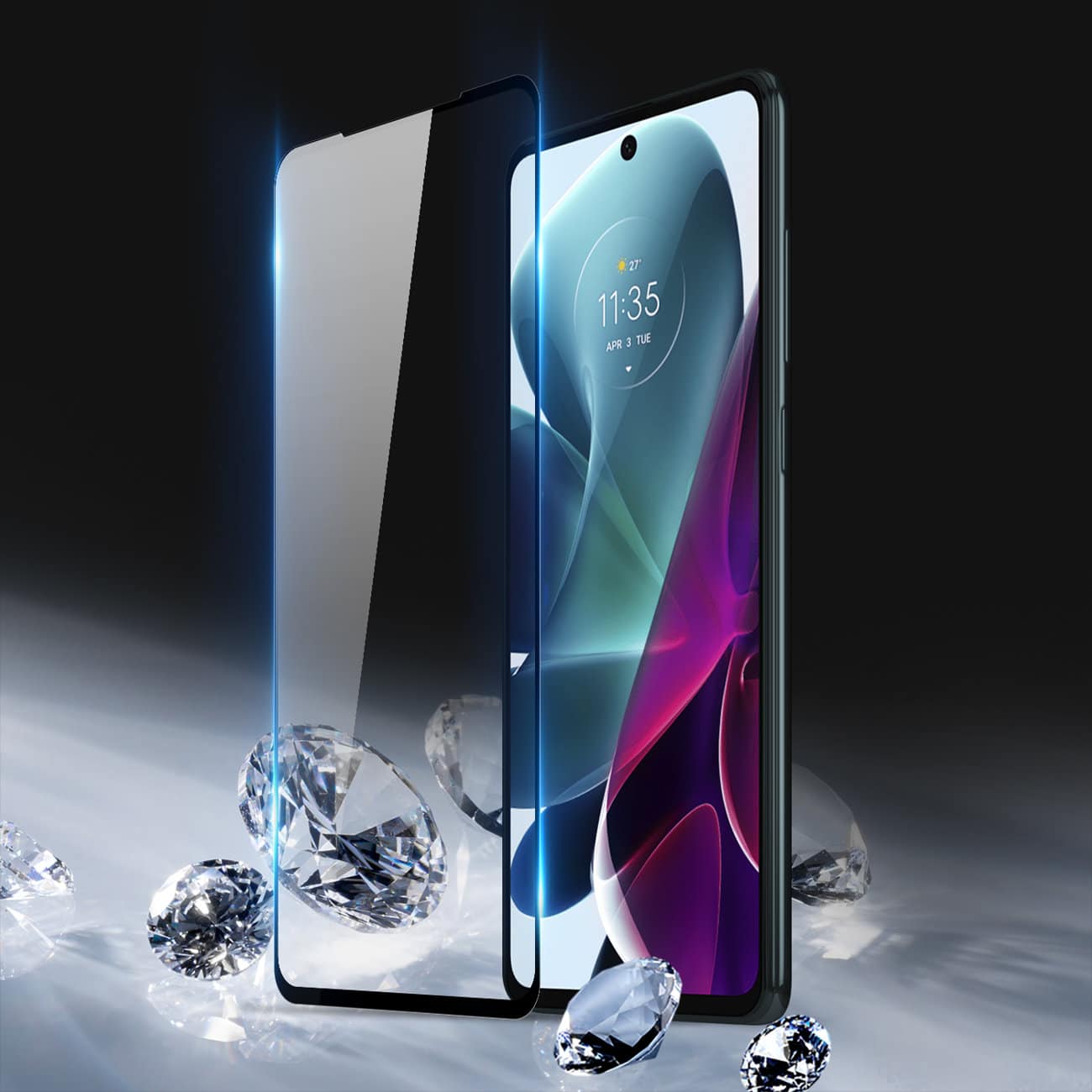 Dux Ducis 9D Tvrzené sklo přes celou obrazovku 9H s rámečkem pro Motorola Moto G200 5G / Edge S30