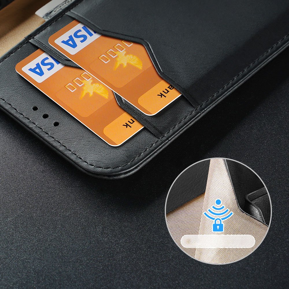 Dux Ducis Hivo pouzdro typu kniha z pravé kůže pro iPhone 13 Pro Max