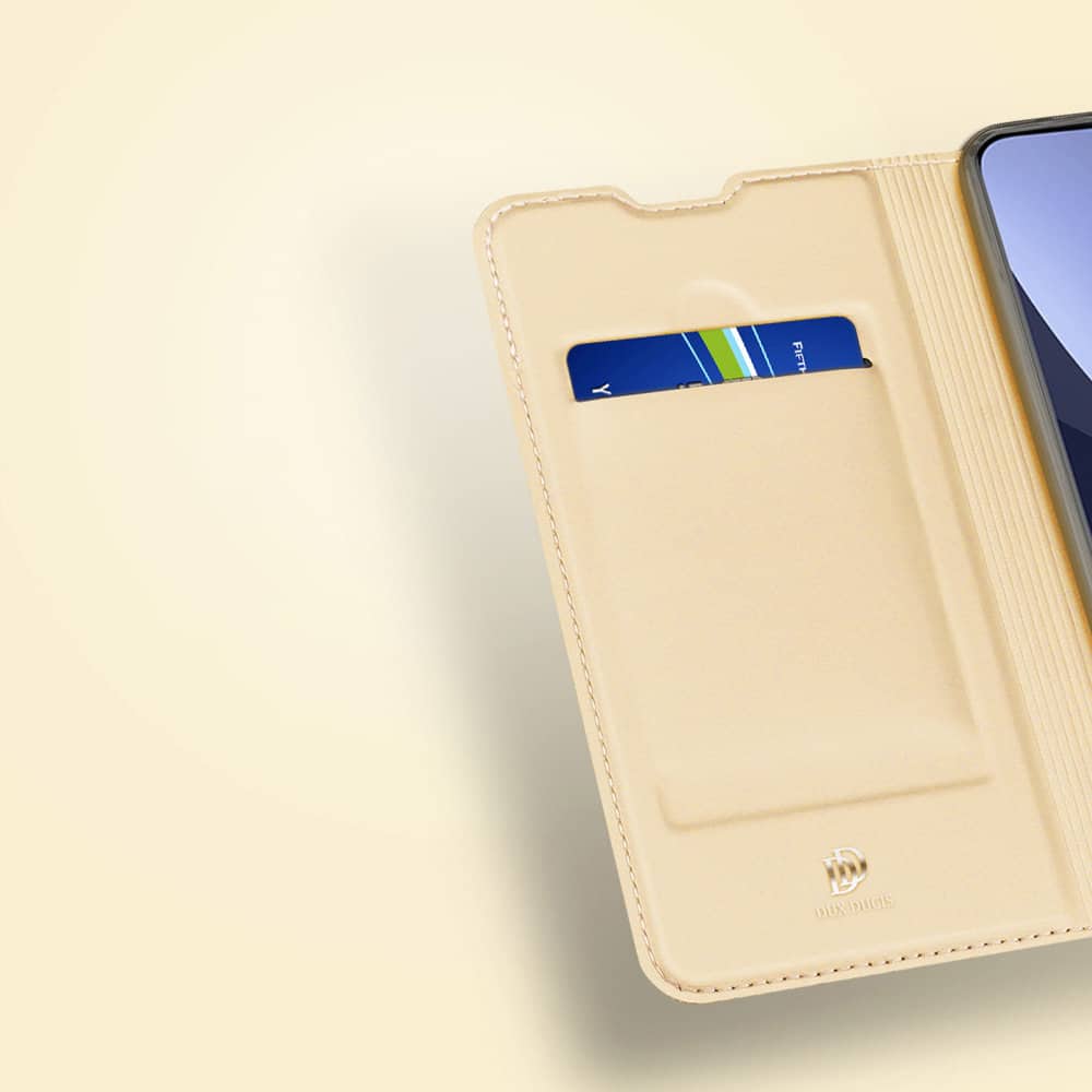 DUX DUCIS SKIN PRO FLIP POUZDRO PRO XIAOMI 12/12X ZLATÉ