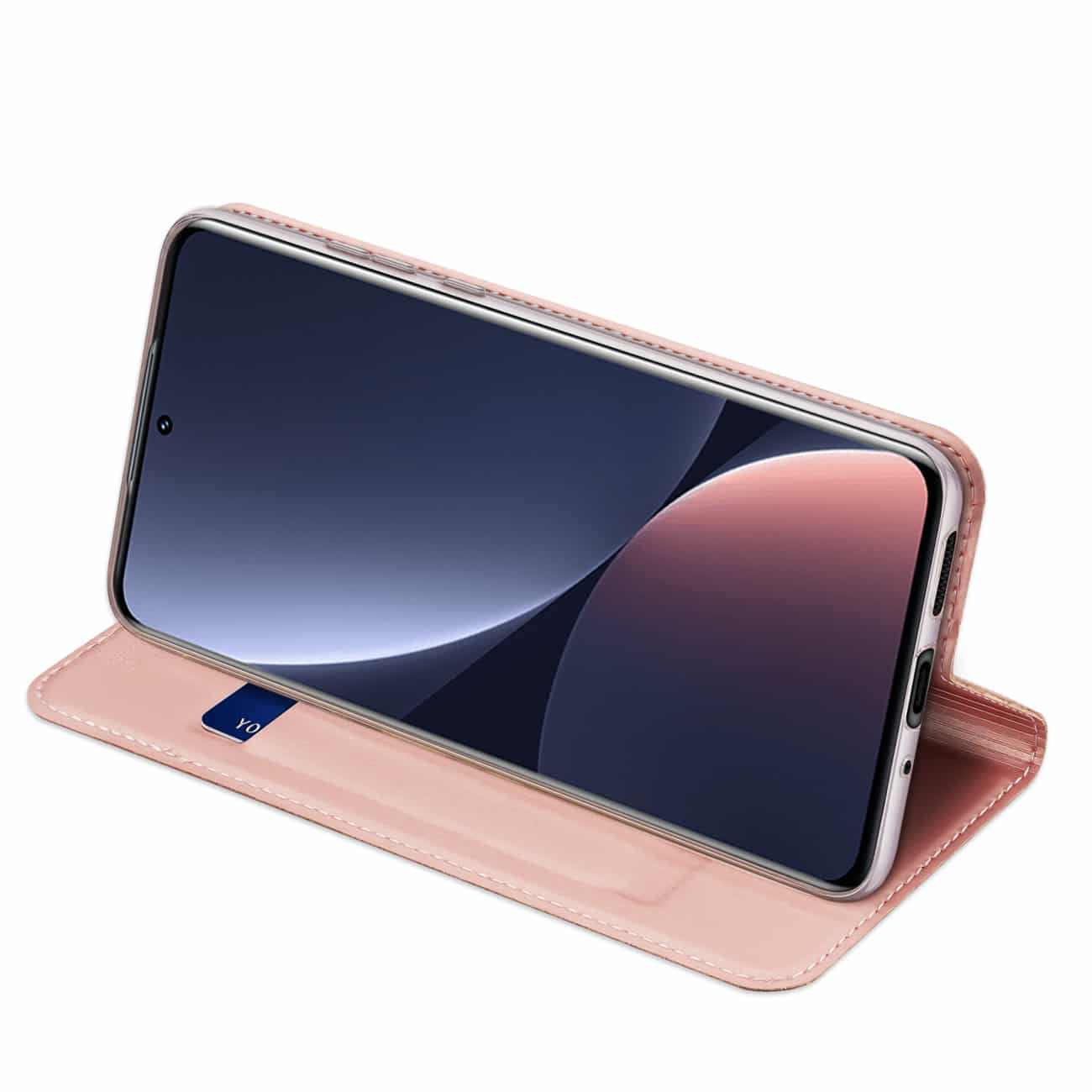 DUX DUCIS SKIN PRO FLIP POUZDRO PRO XIAOMI 12 PRO RŮŽOVÉ