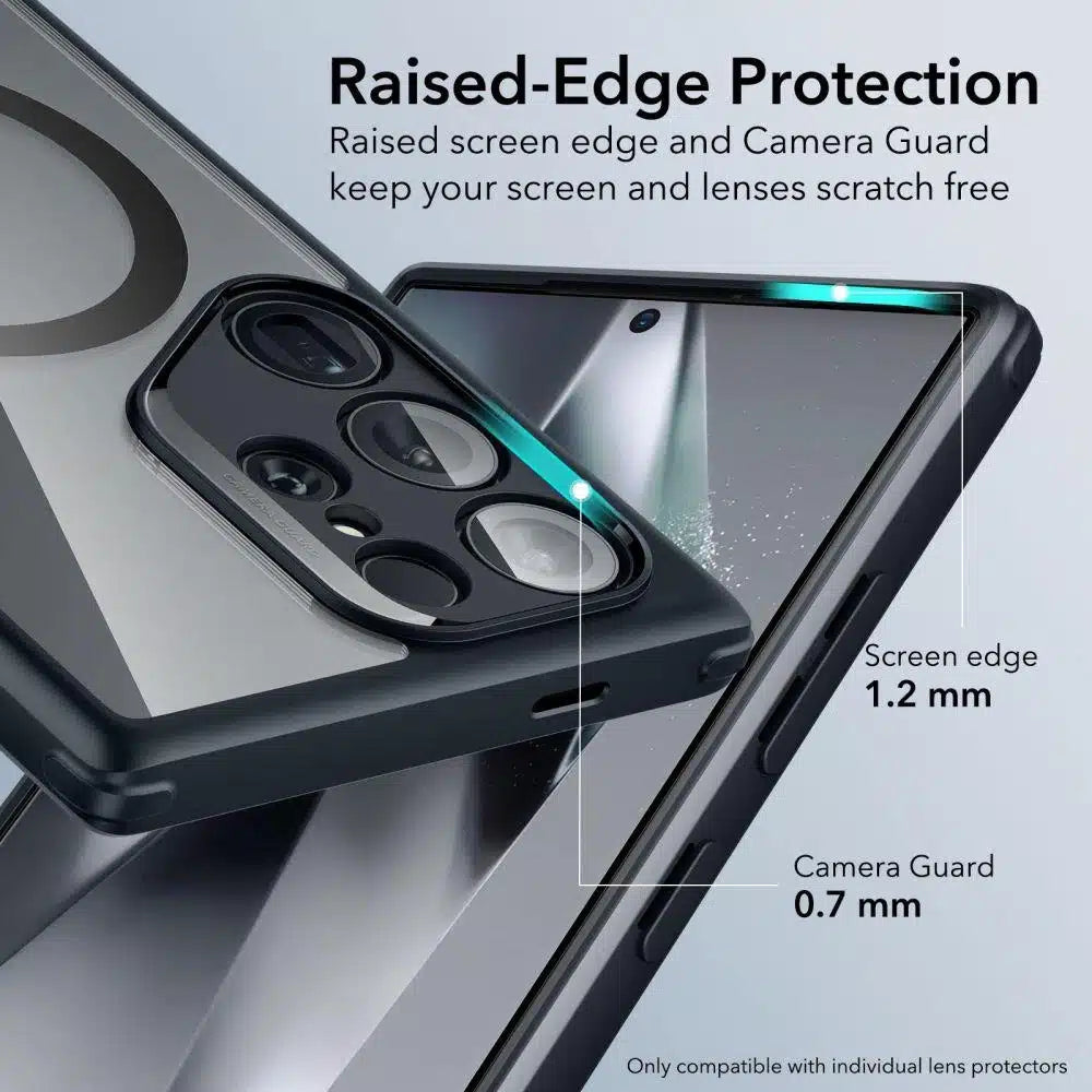 ESR - Classic Hybrid HaloLock kryt pro Samsung Galaxy S24 Ultra - průhledný černý