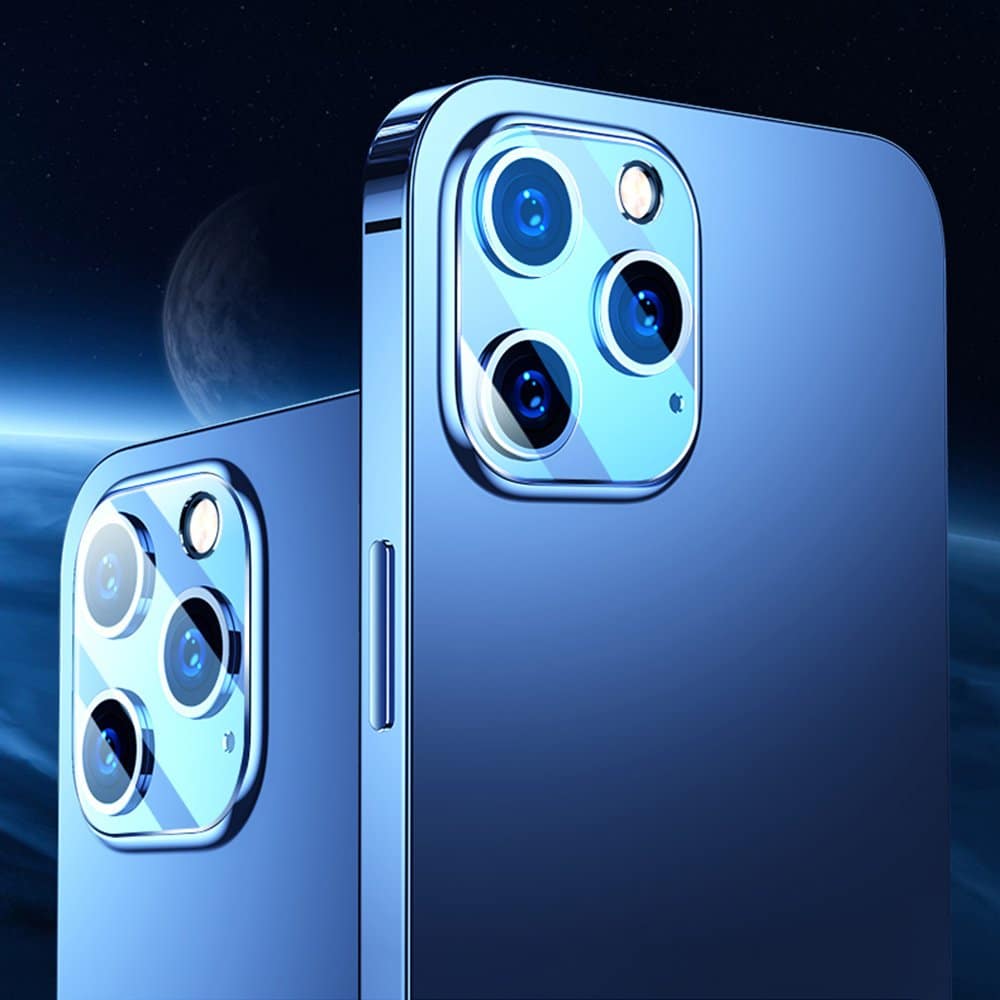Joyroom Mirror Series plná ochranná čočka fotoaparátu z tvrzeného skla pro iPhone 12 Pro Max průhledná