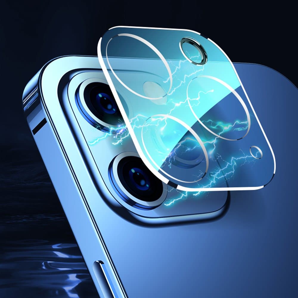 Joyroom Mirror Series plná ochranná čočka fotoaparátu z tvrzeného skla pro iPhone 12 Pro Max průhledná