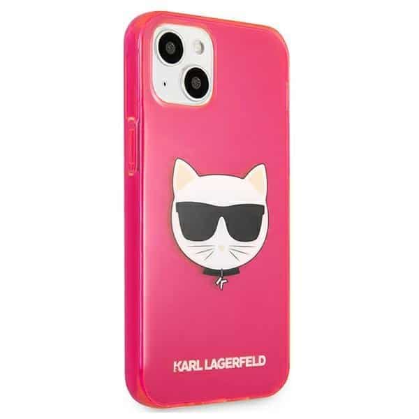 Karl Lagerfeld originalna maska za iPhone 13 mini Glitter Choupette Fluo