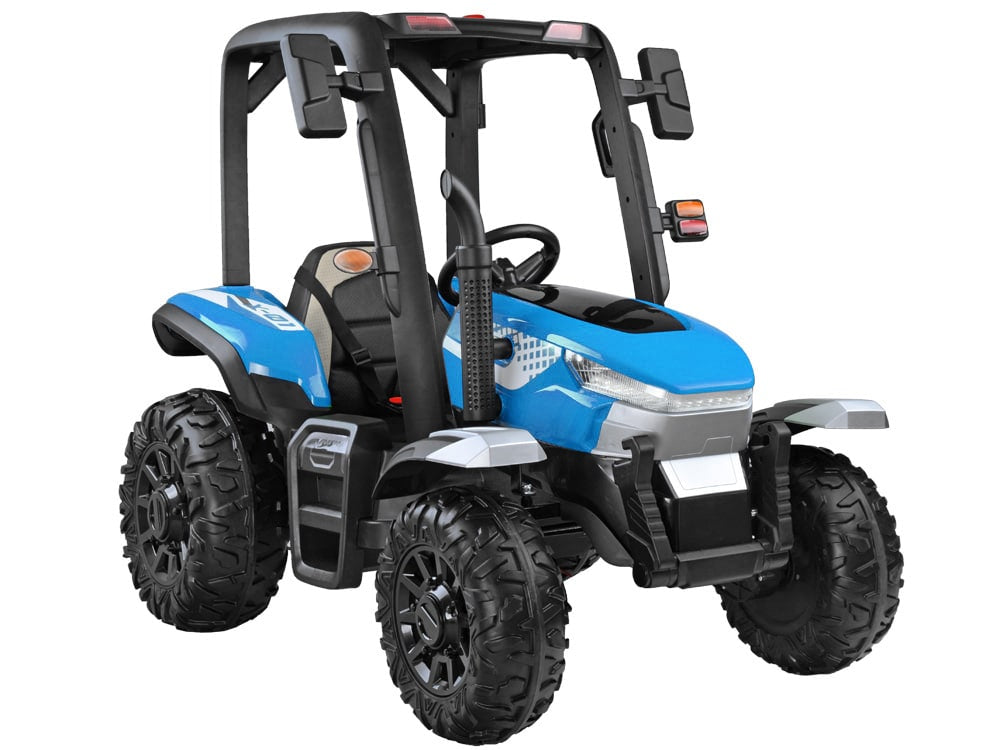 Veliki traktor s prikolicom 4×4 – plavi