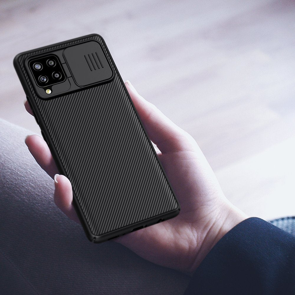 Nillkin CamShield Pro odolné pouzdro s posuvnou ochranou fotoaparátu pro Samsung Galaxy A42 5G černé