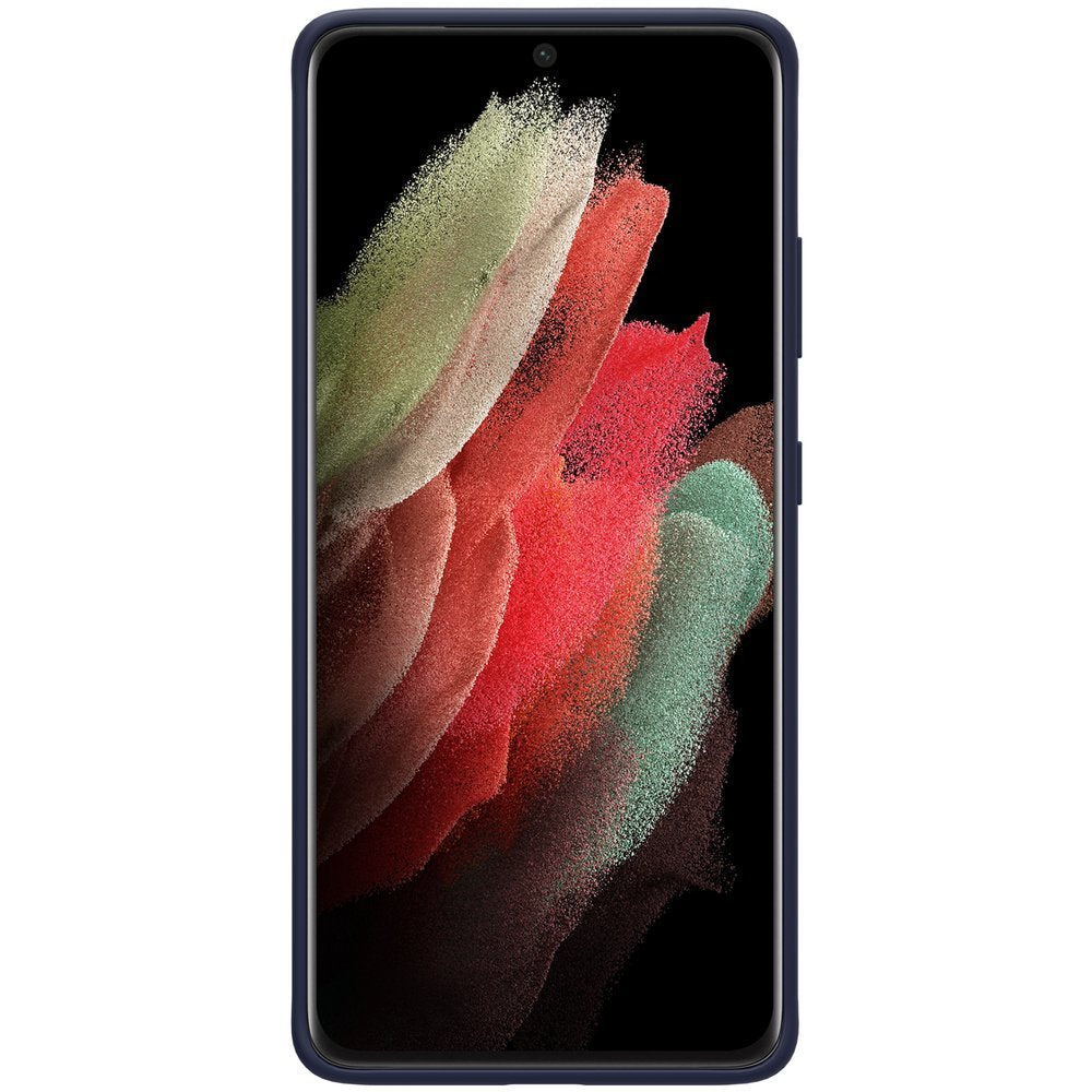 Nillkin Flex Pure Pro tekutý silikonový kryt pro Samsung Galaxy S21 Ultra 5G modrý