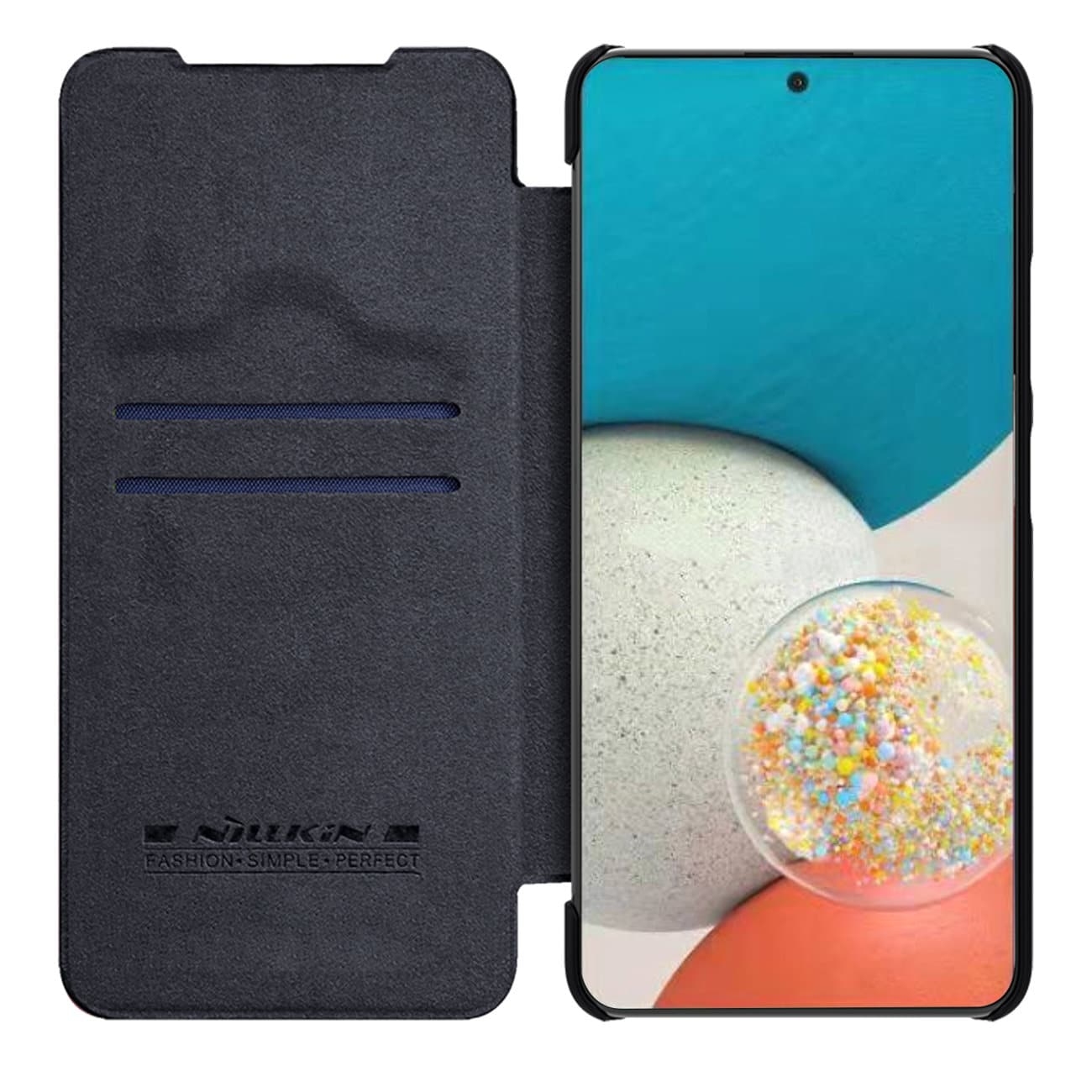 Kožené pouzdro Nillkin Qin Pro pro Samsung Galaxy A53 5G černé
