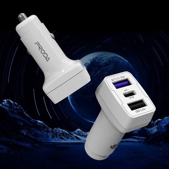 Nabíječka do auta Power Delivery Quick Charge 3.0 18 W 2 x USB / USB Type-C
