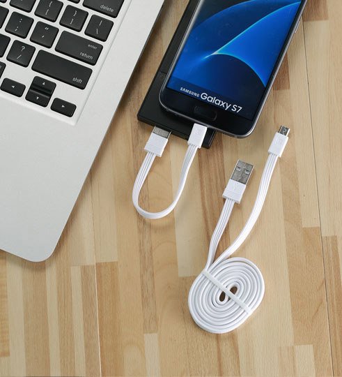 Remax sada 2 silných a flexibilních USB - micro USB kabelů 1m/ 16cm