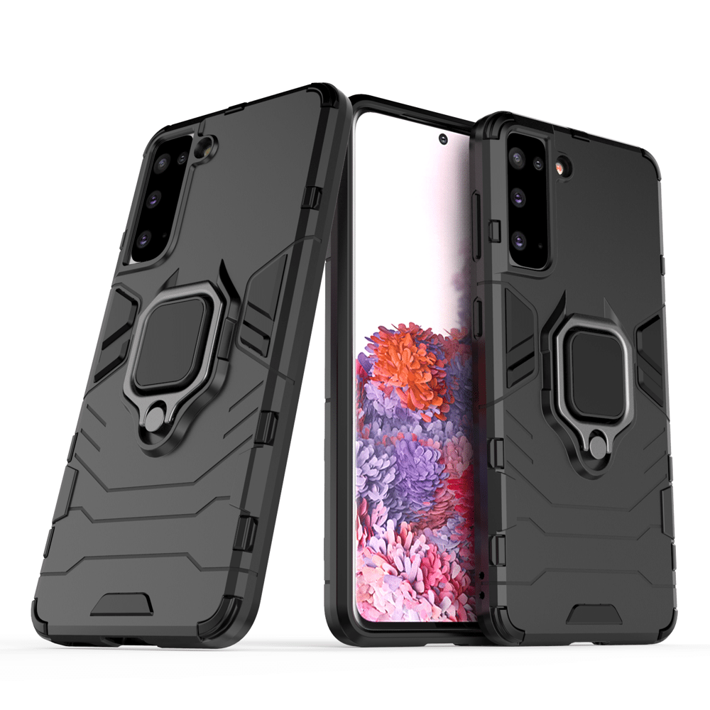 Odolné pouzdro Ring Armor Case Kickstand pro Samsung Galaxy S21 5G černé