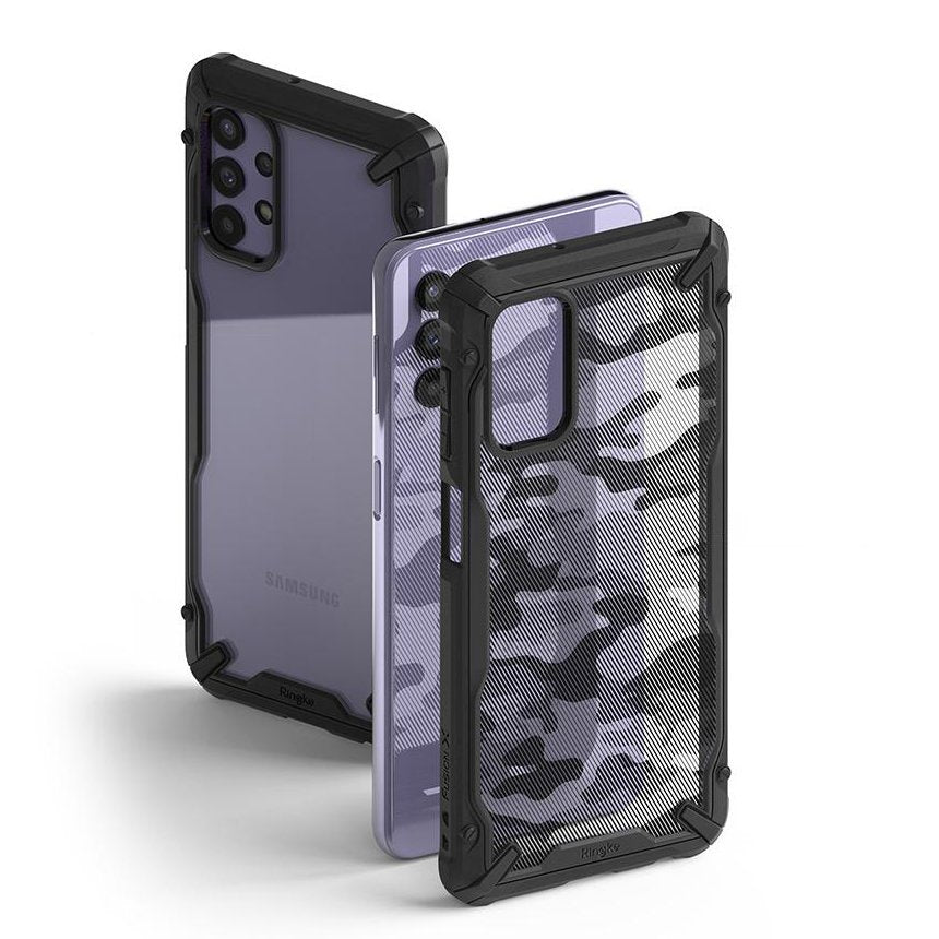 Ringke Fusion X Design odolné pouzdro s TPU nárazníkem pro Samsung Galaxy A32 5G Camo