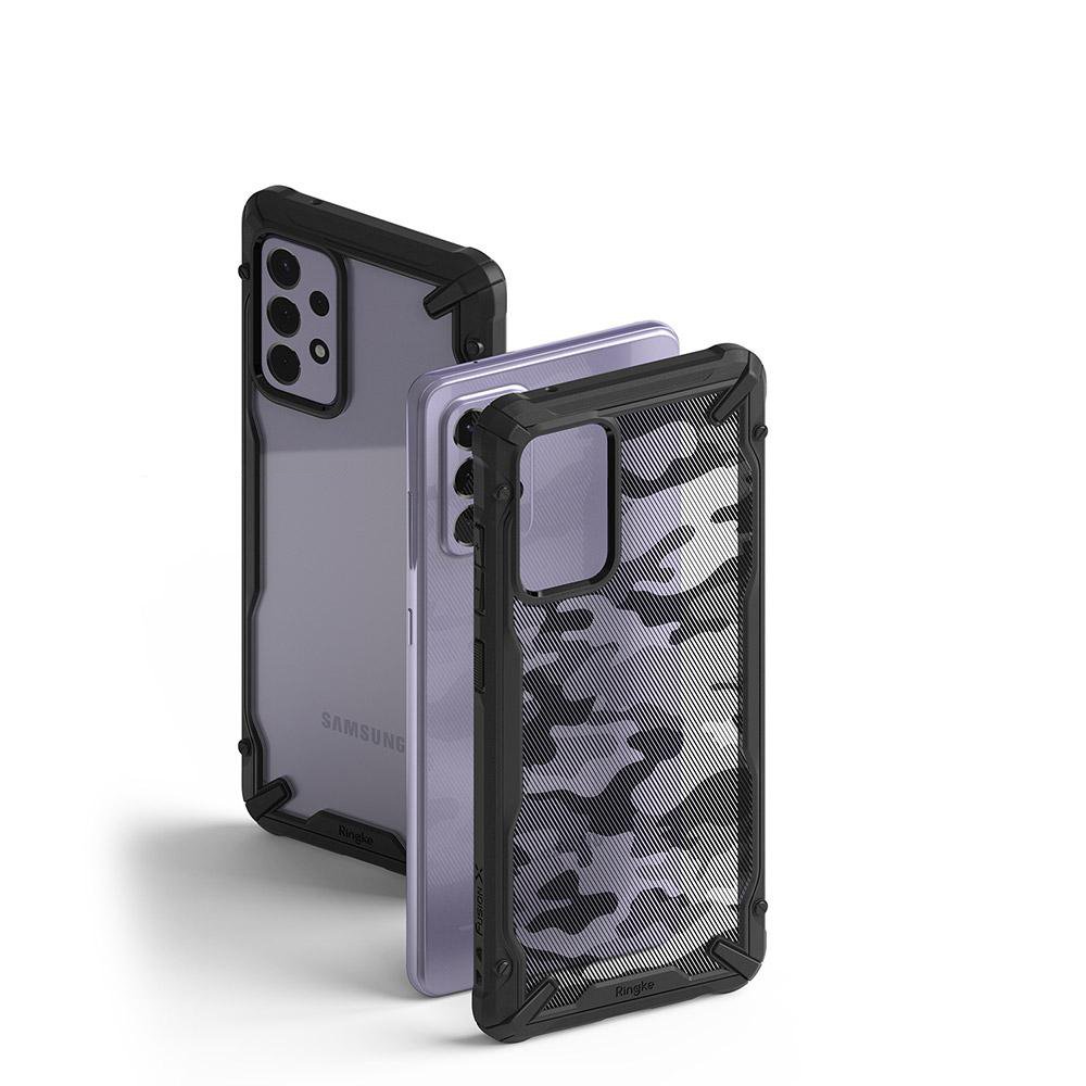 Ringke Fusion X Design odolné pouzdro s TPU nárazníkem pro Samsung Galaxy A72 4G/5G Camo