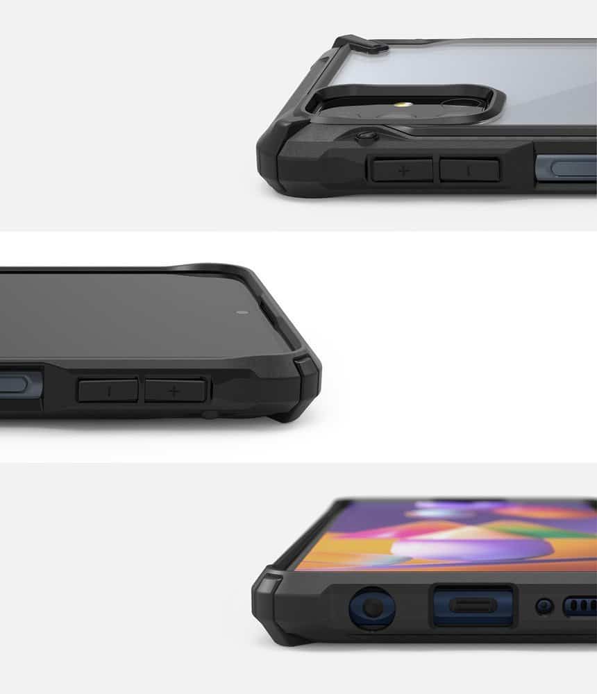 Ringke Fusion X Design odolné pouzdro pro Samsung Galaxy M31s Camo černé