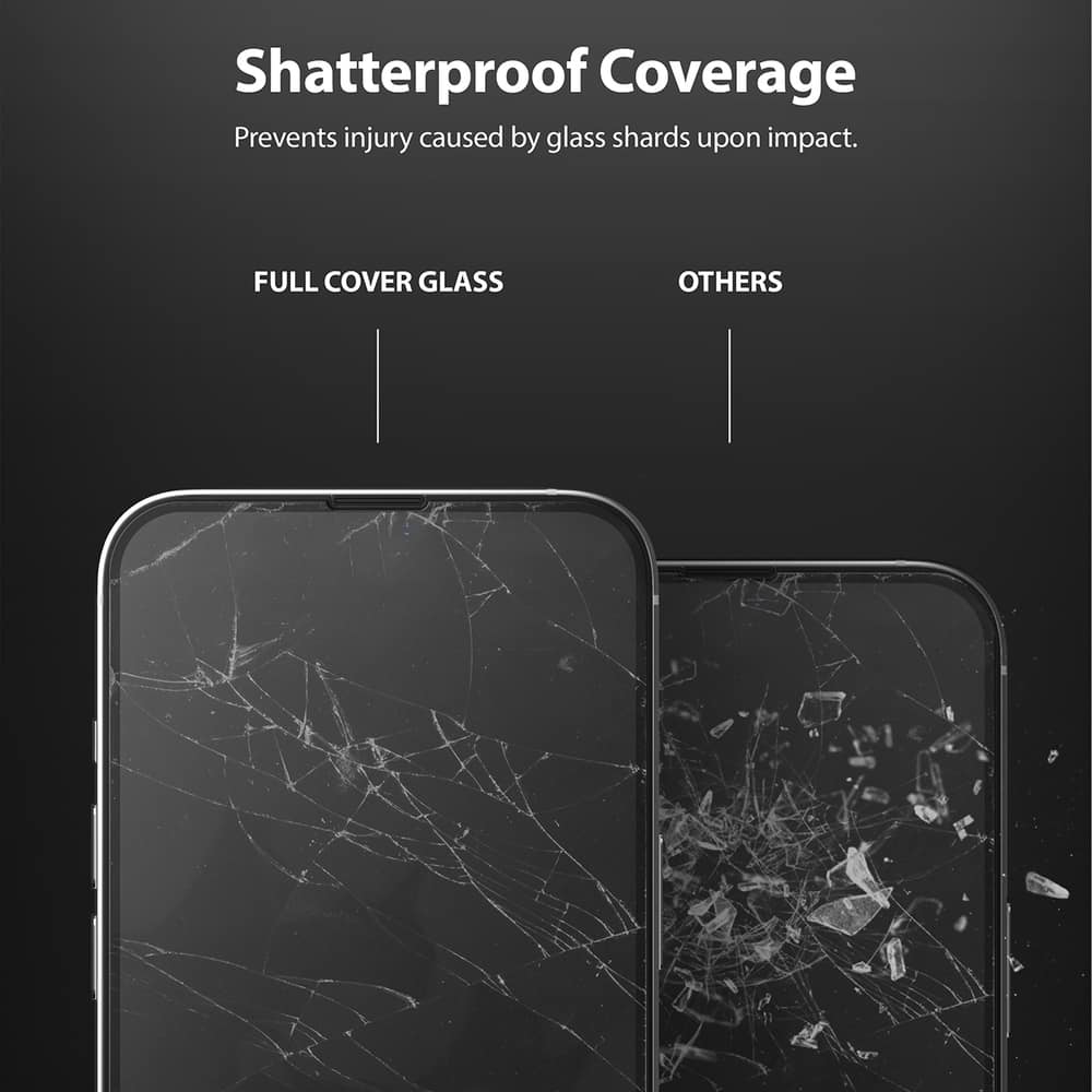 Ringke Invisible Defender ID Full Glass tvrzené sklo plné krytí s rámečkem pro iPhone 13 / 13 Pro