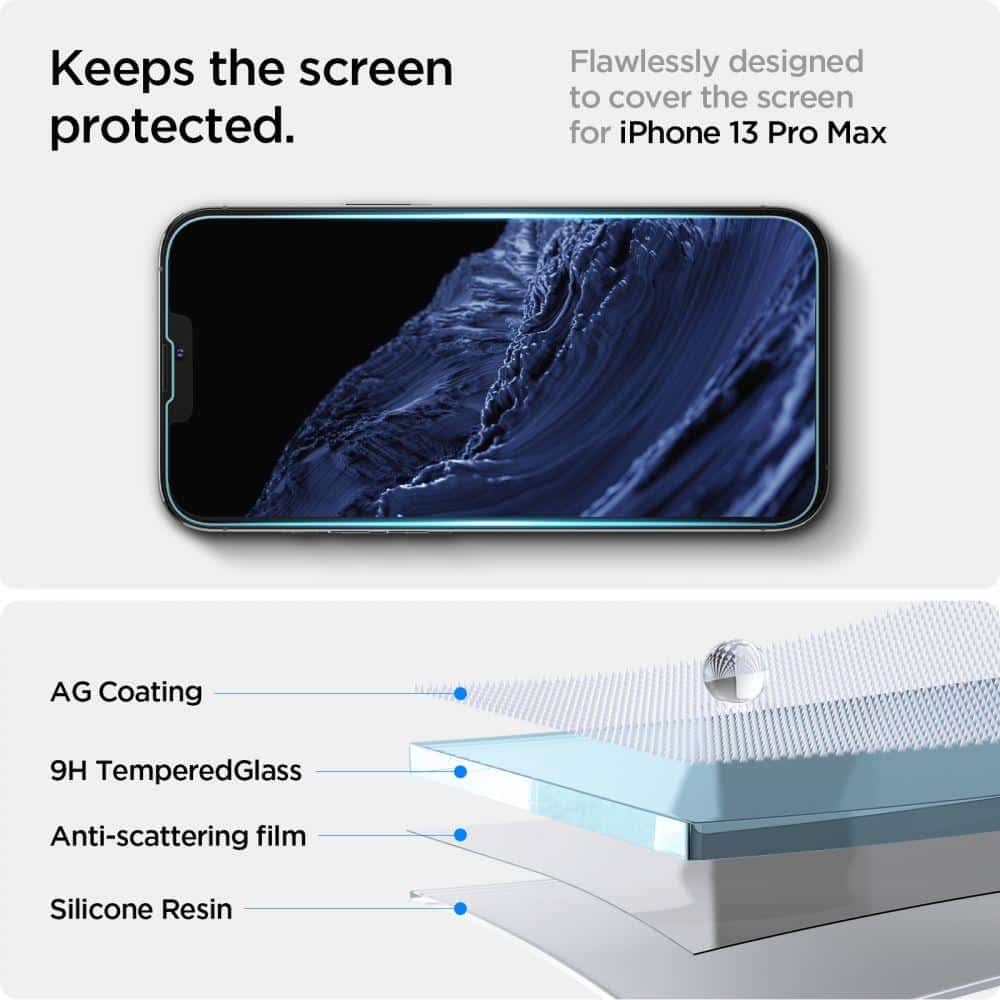 SPIGEN GLAS.TR EZ FIT OCHRANNÉ SKLO 2 KS PRO IPHONE 13 PRO MAX / IPHONE 14 PLUS