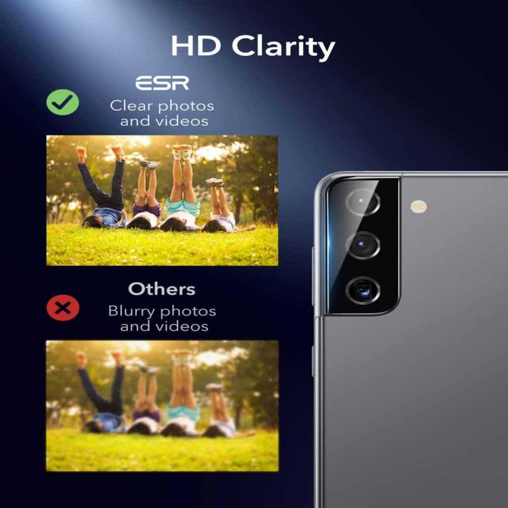 ESR Tvrzené sklo objektivu fotoaparátu 2ks pro Samsung Galaxy S21 + (PLUS)
