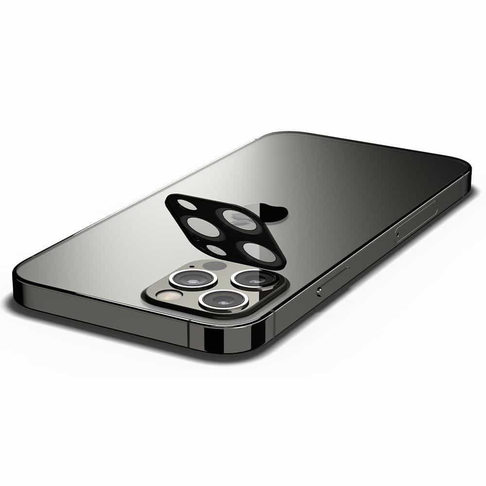 SPIGEN OPTIK.TR TVRZENÉ SKLO SADA 2 KS PRO KAMERU IPHONE 12 PRO MAX ČERNÉ