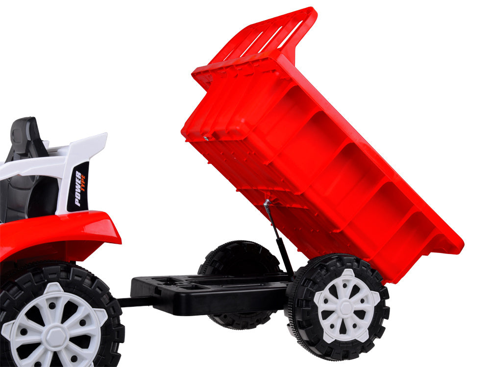 Crveni traktor s prikolicom AKU