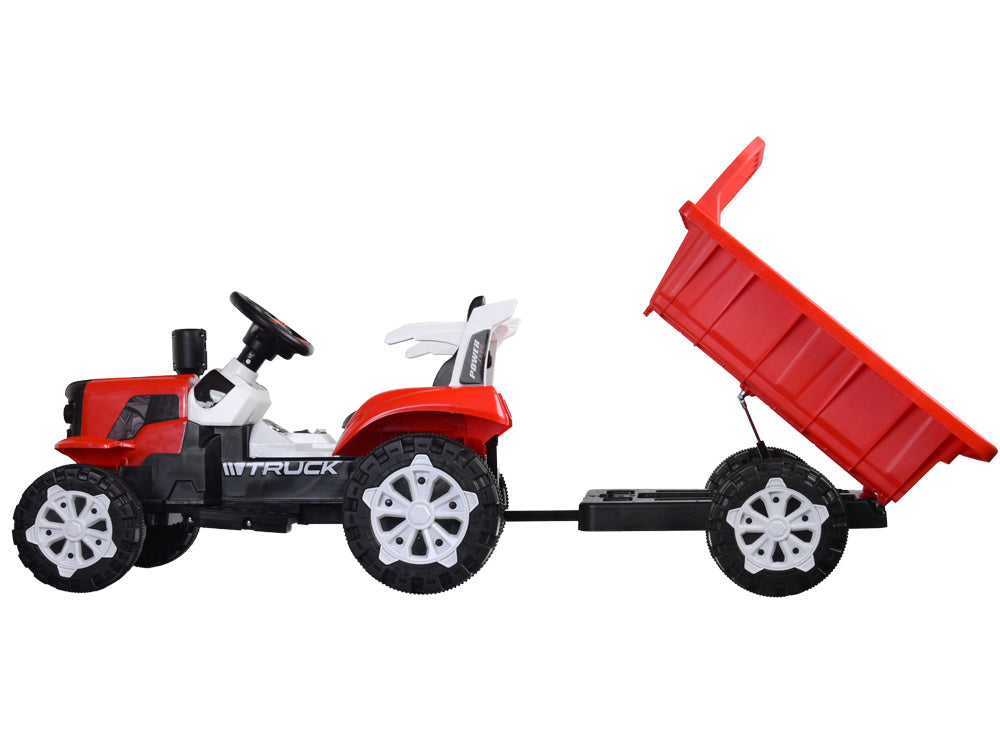 Crveni traktor s prikolicom AKU