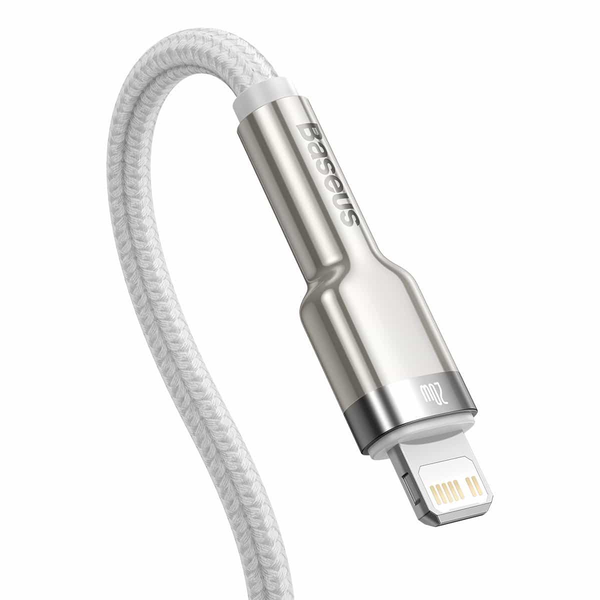 USB-C na Lightning kabel Baseus Cafule PD 20W 2m (bílý)