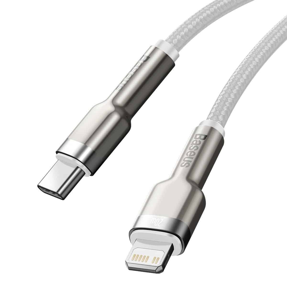 USB-C na Lightning kabel Baseus Cafule PD 20W 2m (bílý)