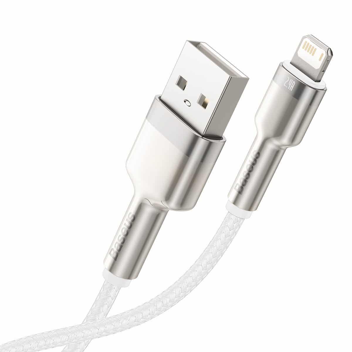 USB kabel za Lightning Baseus Cafule 2.4A 1m (bijeli)