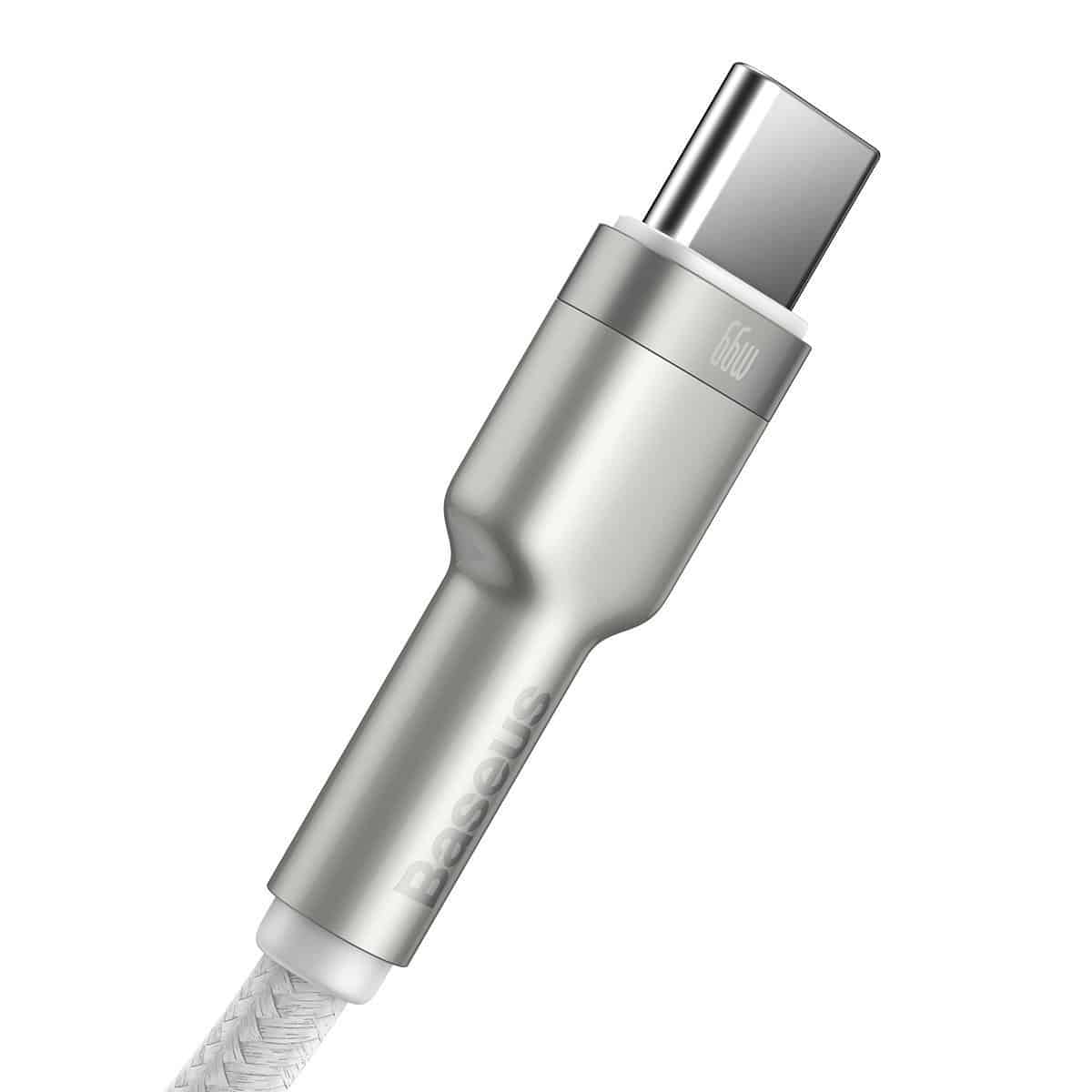USB-C kabel Baseus Cafule 66W, 1m (bílý)