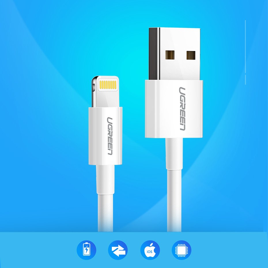 UGREEN USB A – MFI Apple Lightning kabel 1m