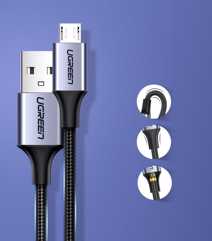 Kabel Ugreen USB – USB Micro – 50 cm